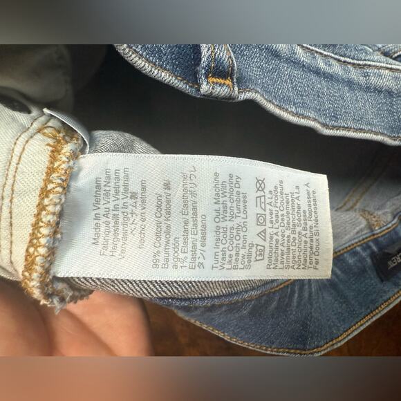 J. Crew Factory Denim Shorts BY128 High Rise Stretch Blue Jean Shorts Size 27 - Picture 5 of 5